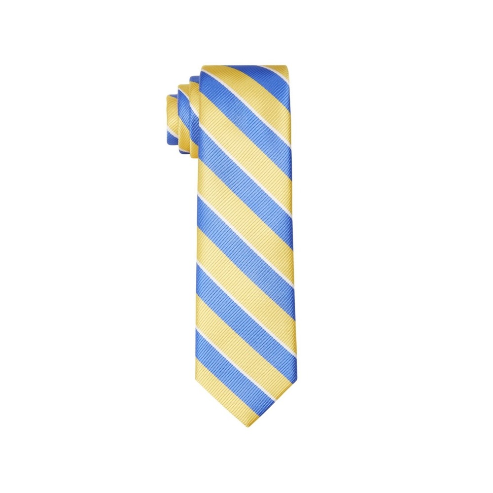 Tommy Hilfiger Boys Camden Stripe Tie - Yellow And Blue